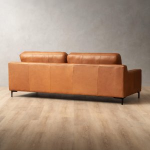 Tulbagh 3-Seater Leather Couch Ginger