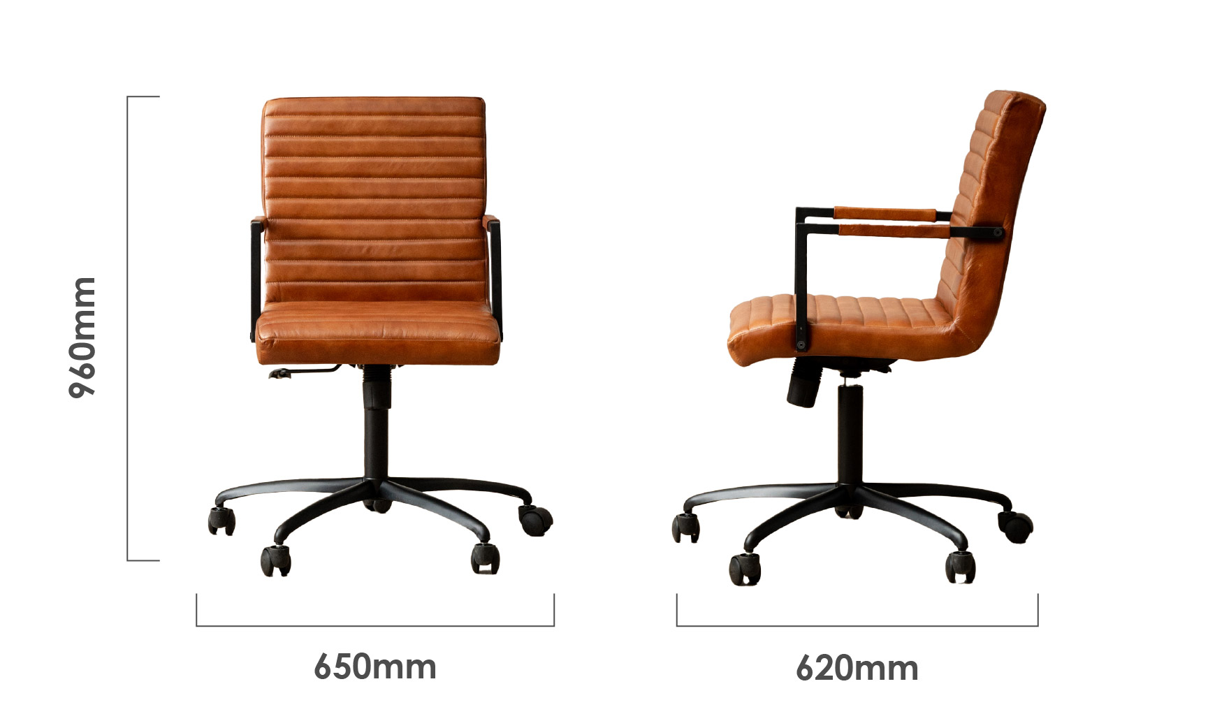 newlands-leather-office-chair-bourbon-dimensions