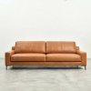 Tulbagh Couch-2.6m-Leathr NK Ginger-Steel