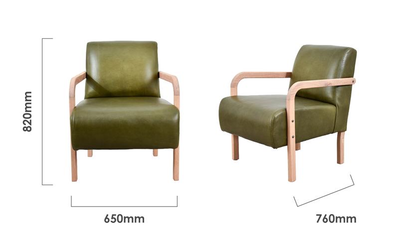 palmiet-leather-armchair-oak-olive-dimensions