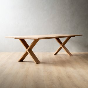 2.8m-oak-cross-leg-dining-table