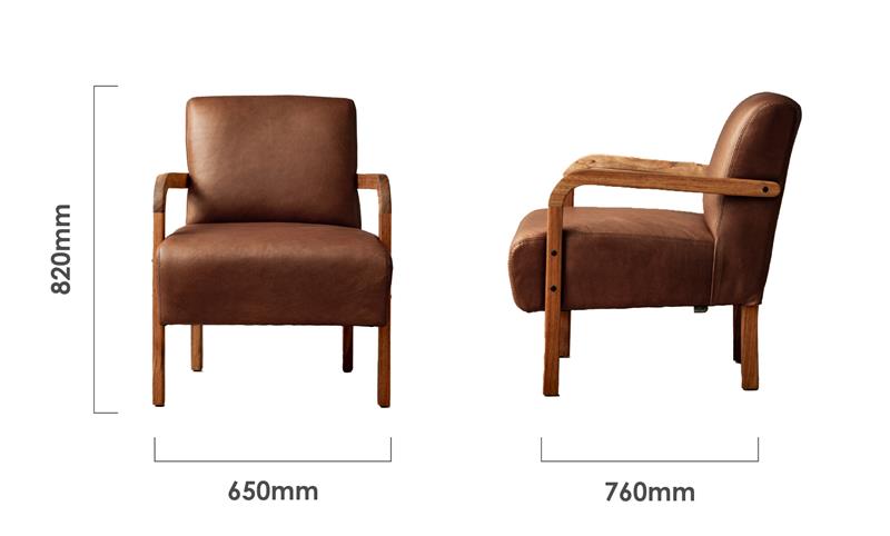 palmiet-leather-armchair-blackwood-butterscotch-dimensions
