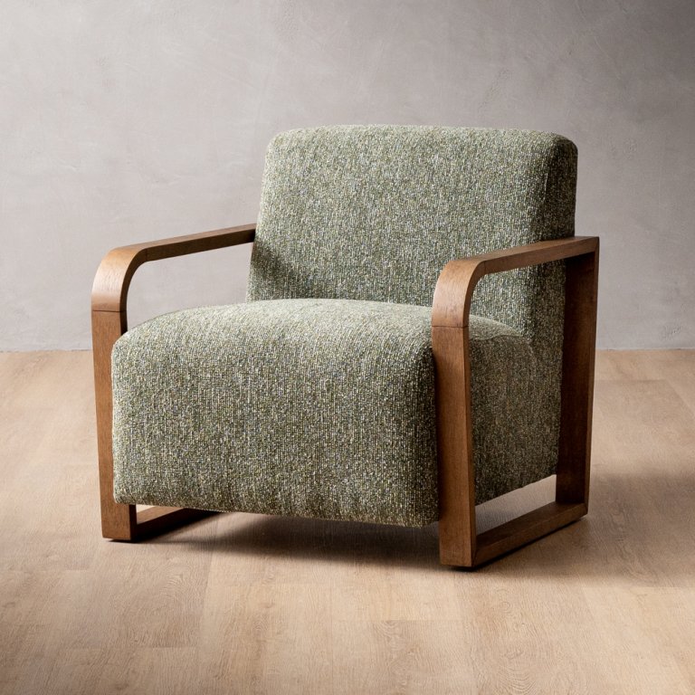 Canyon Fabric Armchair - Green