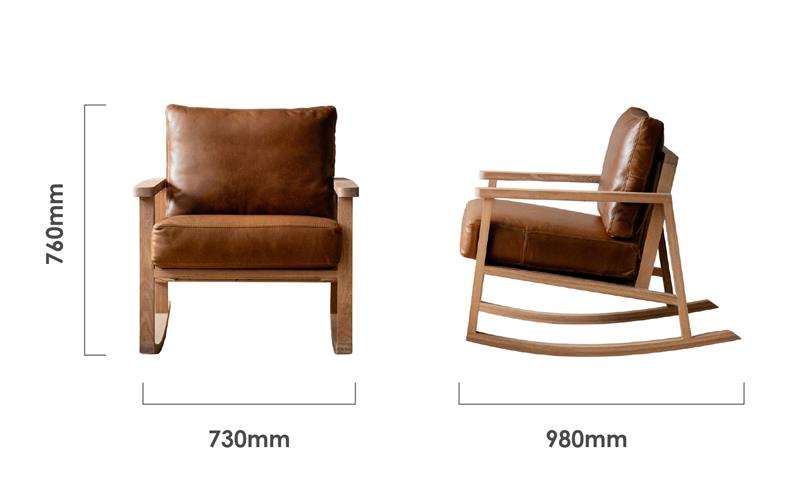 arabella-leather-rocking-chair-oak-butterscotch-dimensions