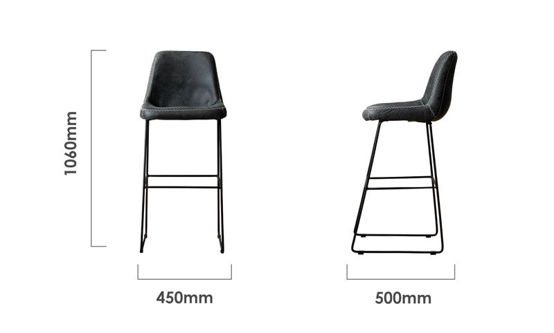 hand-stitched-tall-leather-bar-chair-midnight-dimensions