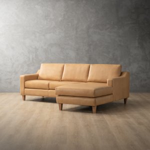 Douglas Leather Daybed Couch Desert