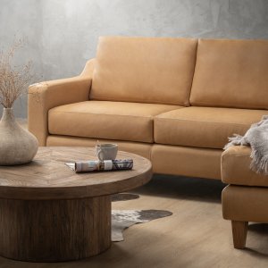 Douglas Leather Daybed Couch Desert