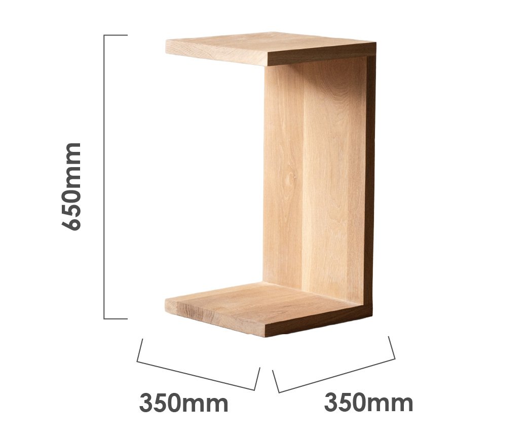 c-shape-side-arm-table-oak-dimensions