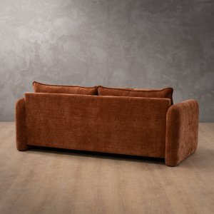 Mokoro 3-Seater Fabric Couch Rust Wave
