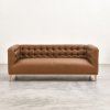 Barkly 3-Seater Leather Couch Butterscotch