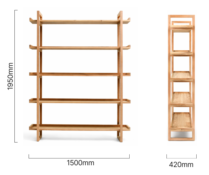 Ballito Medium Bookshelf Oak