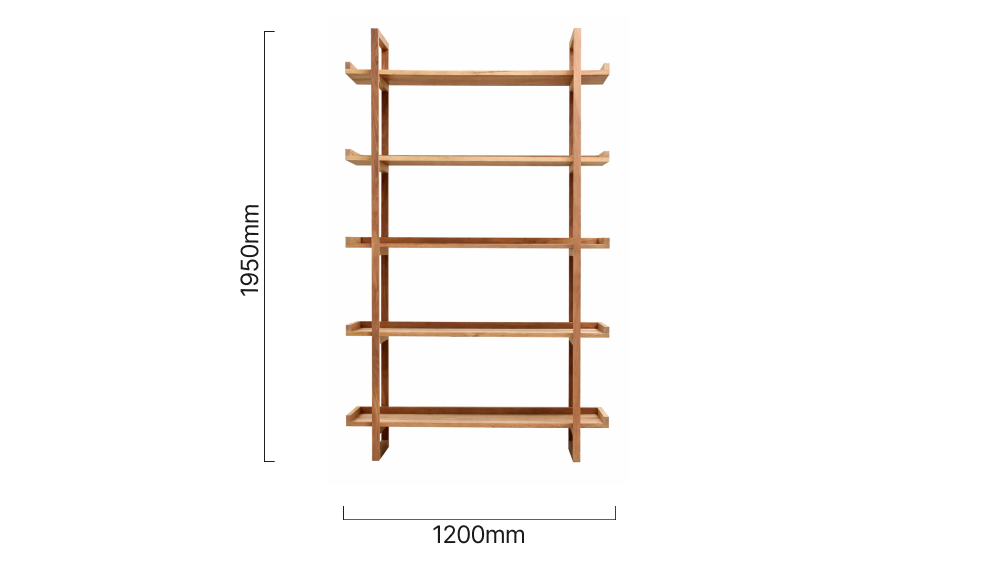 Ballito Bookshelves small oak dimensions