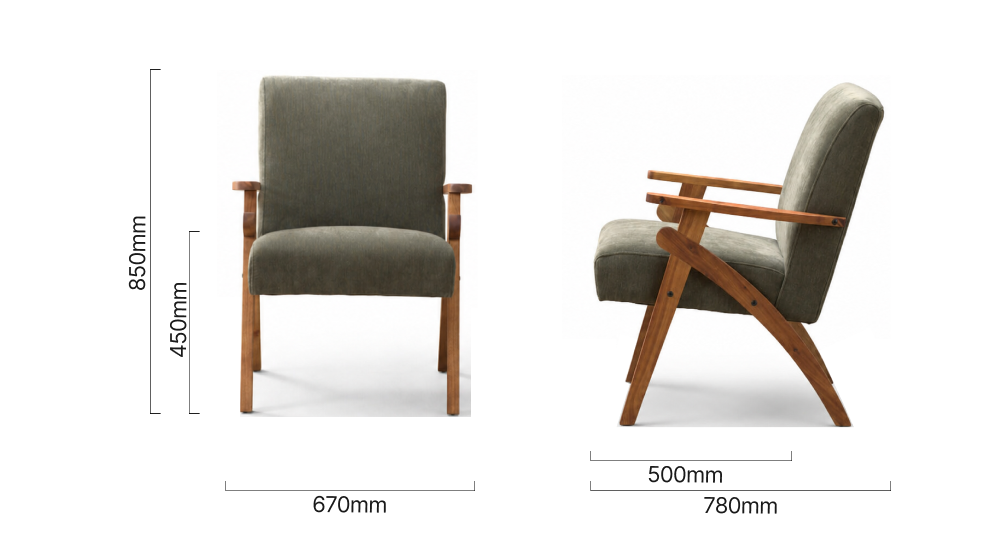 Gariep Fabric Armchair Rosemary Blackwood