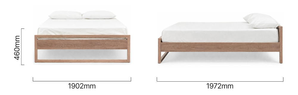 Houtbaai_Bed_Base_King_XL_Oak_Dimensions