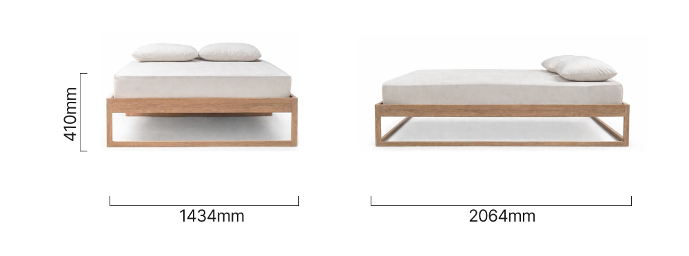 Swazi_Bed_Base_Double_XL_Oak_Dimensions