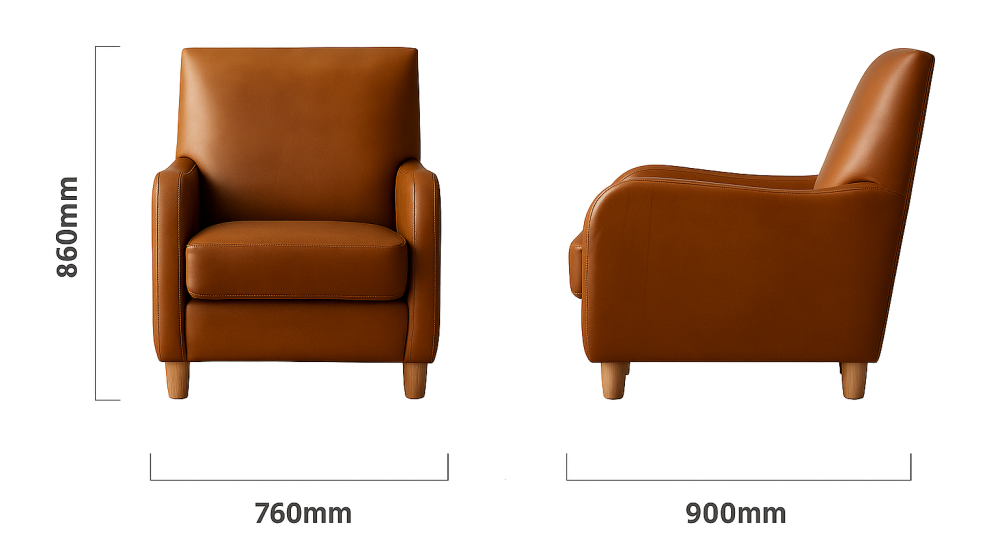 midlands-leather-armchair-butterscotch-dimensions