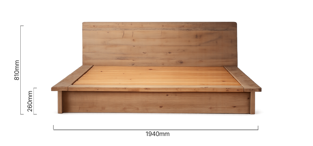 Timbercove Bed - Queen - Grey Wash Dimensions