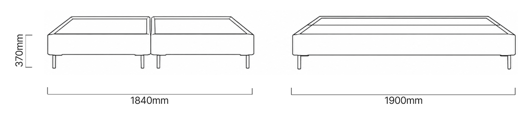 Caravé Bed Base King Dimensions