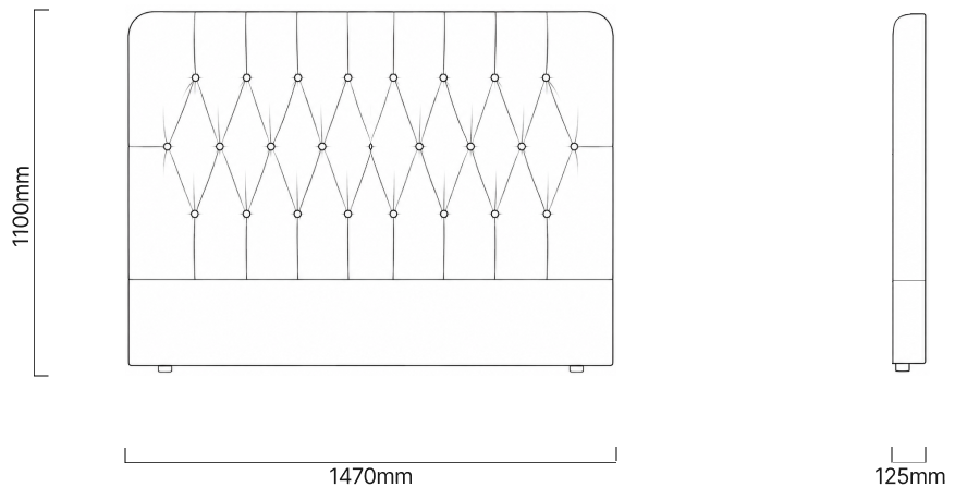 Haverlyn Double Headboard Dimensions