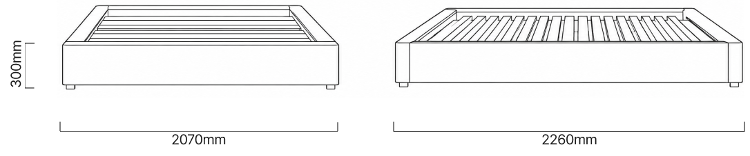 Montanelle Bed Base King XL Dimensions