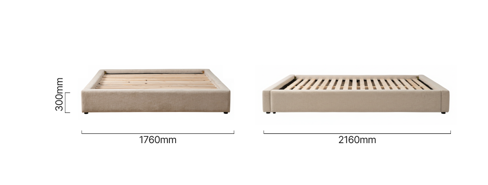 Montanelle-Bed-Base-Queen-Latte-dimensions