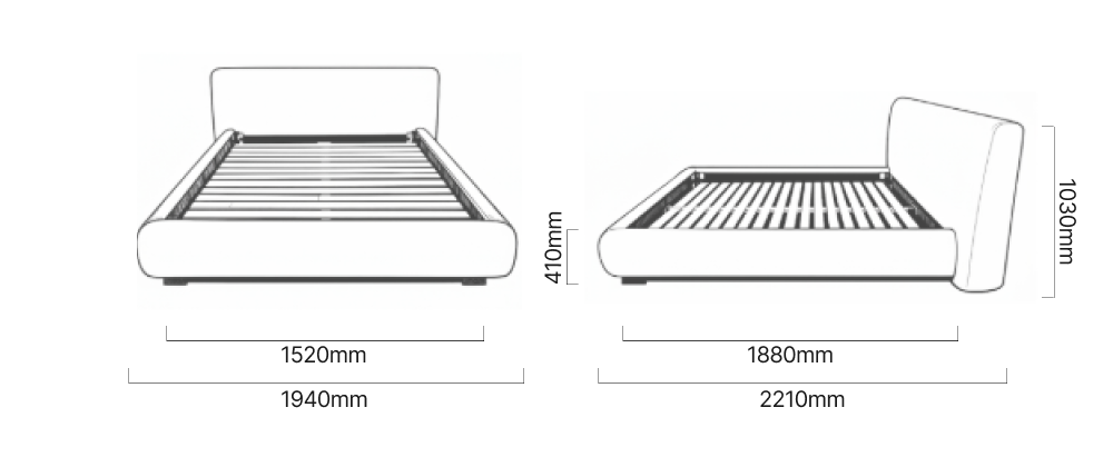 Eminence Bed –Sandstone-Queen-Dimensions