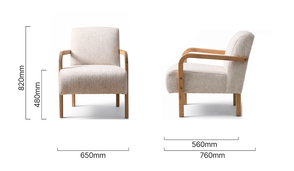 Palmiet-Fabric-Armchair-Oak-Monarch-Luna-dimensions
