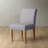 Chunky Fabric Dining Chair - Oak - Stone Pixels