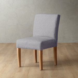 Chunky Fabric Dining Chair - Oak - Stone Pixels