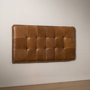 Ravelin Queen Leather Headboard Cinnamon