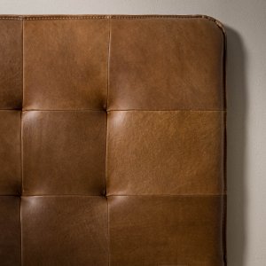 Ravelin Queen Leather Headboard Cinnamon