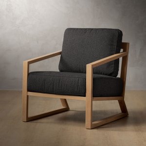 Clarens Fabric Armchair Oak - Graphite