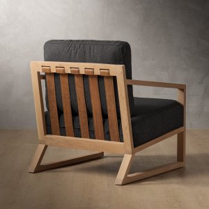 Clarens Fabric Armchair Oak - Graphite