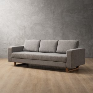 Clarkson 3-Seater Fabric Couch Fennel Grey