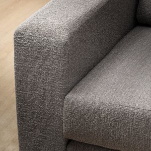 Clarkson 3-Seater Fabric Couch Fennel Grey
