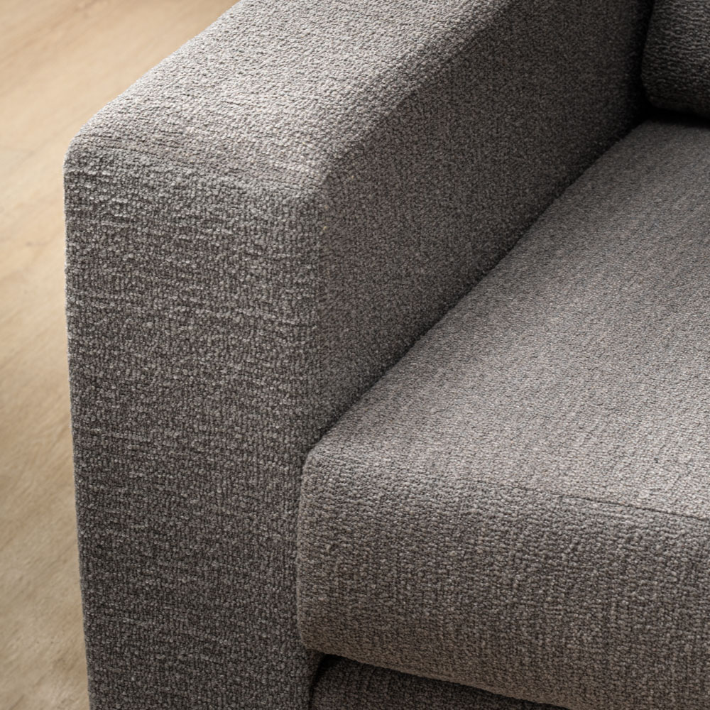 Clarkson 3-Seater Fabric Couch Fennel Grey