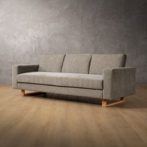 Clarkson 3-Seater Fabric Couch Forest Ash