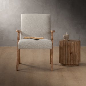 Gariep Armchair-Fabric Oats-Oak Smoke