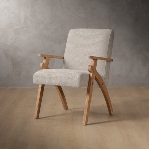 Gariep Armchair-Fabric Oats-Oak Smoke