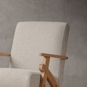 Gariep Armchair-Fabric Oats-Oak Smoke