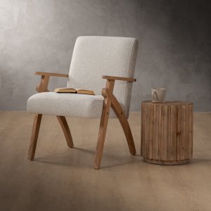 Gariep Armchair-Fabric Oats-Oak Smoke