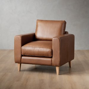 Hamlet Leather Armchair Butterscotch