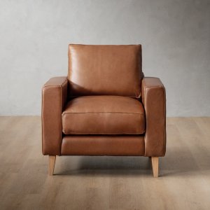 Hamlet Leather Armchair Butterscotch
