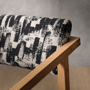 Jozi Fabric Dining Chair - Oak - Ebony