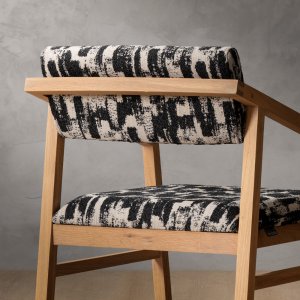 Jozi Fabric Dining Chair - Oak - Ebony