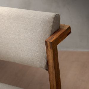 Jozi Fabric Dining Chair Blackwood Pumice Stone