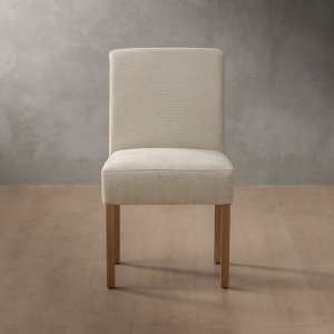 Chunky Fabric Armchair Oak Moonstone