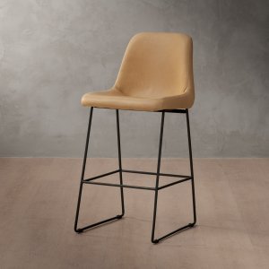 Wembly Leather Counter Bar Chair Desert