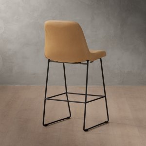 Wembly Leather Counter Bar Chair Desert