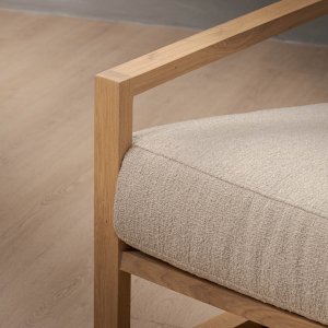 Clarens Fabric Armchair Cumin Oak